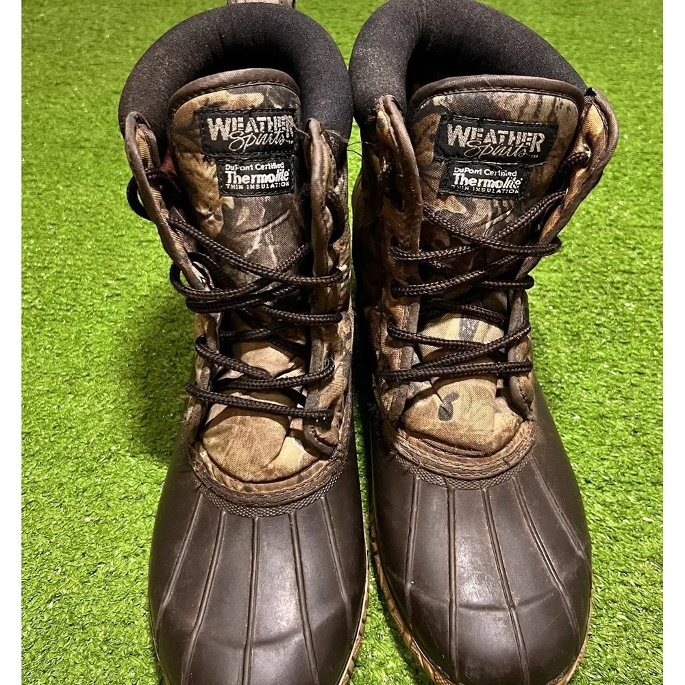 Vintage Camo‎ Duck Boots Mens SZ 9 Real Tree Thinsulate USA Made Hunting Outdoor